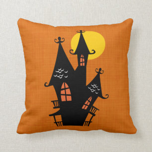 Coussin Rétro Chambre hantée par Halloween