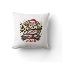 Coussin Rétro Christmas Grooves : Nostalgie des Fê