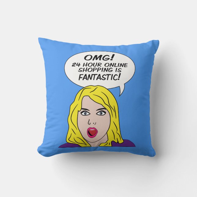 Coussin RETRO COMICS lance l'oreiller (Recto)