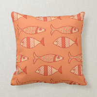 Rétro copie moderne de poissons, orange de corail