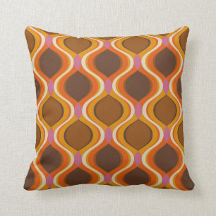 Coussin Retro courbe sans couture motif. wallp style les a