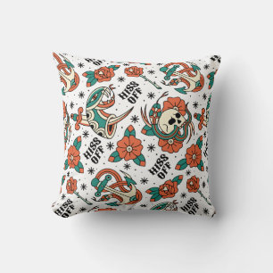 Coussin Rétro crâne et Ancre