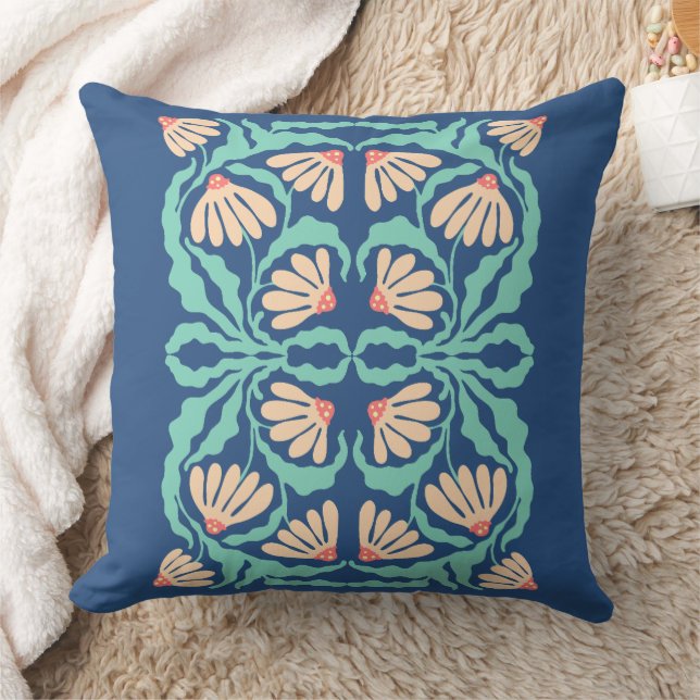 Coussin Retro Daisies Birth Flower April (Couverture)
