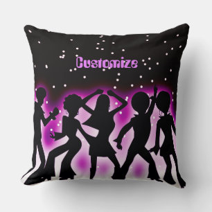 Coussin Retro Dance Party rose