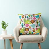 Coussin rétro faune de lion de safari d'enfants (Chaise)