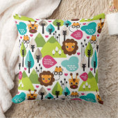 Coussin rétro faune de lion de safari d'enfants (Couverture)