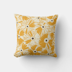Coussin Rétro Fleur Sauvage & Grille Diamant Réversible Do