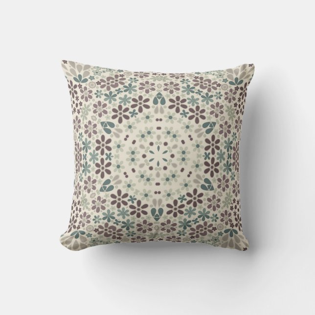 Coussin Rétro, floral (Recto)