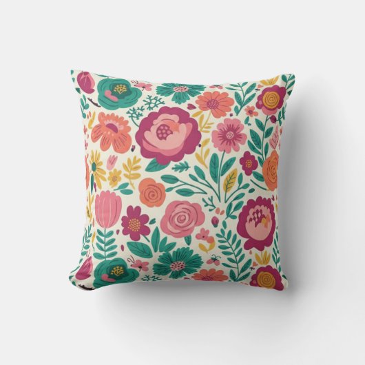 Coussin Retro Garden Whimsy (Recto)