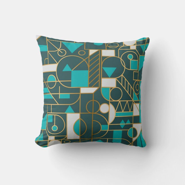Coussin Retro géométrique : Poster minimaliste. (Recto)