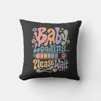 Coussin Rétro Groovy Bébé Chargement Veuillez Patienter Ma