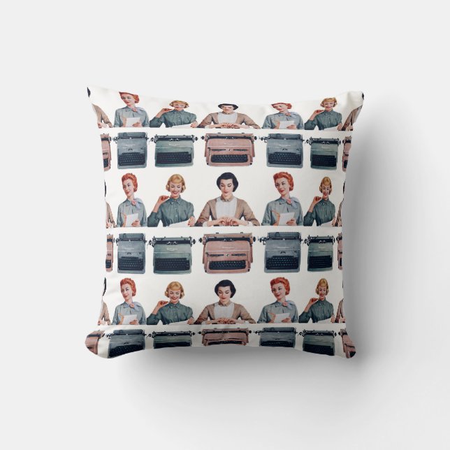 Coussin Retro Happy Administrative Professionals Day  (Recto)