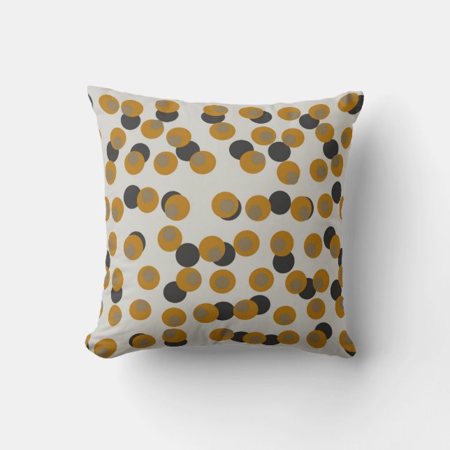 Coussin Retro Harvest Gold  Milieu du Siècle Points   (Recto)