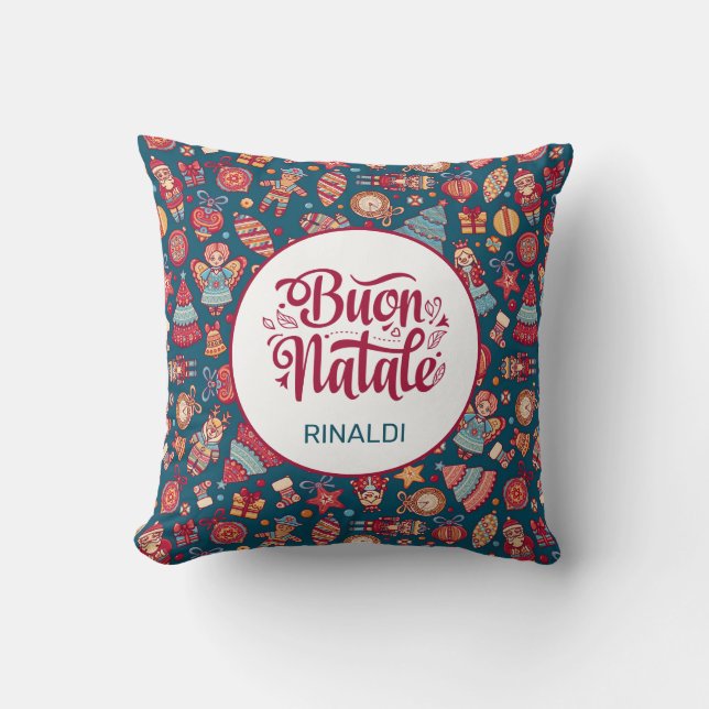 Coussin Rétro Joyeux Noël (Recto)