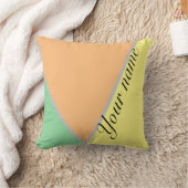 Coussin Retro les années 70 vert jaune et pastel pêche cou (Couverture)