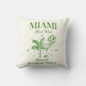 Coussin Retro Modern Green & Yellow Miami Bach Party (Recto)