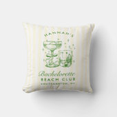 Coussin Retro Modern Yellow & Green Bachelorette Weekend (Recto)