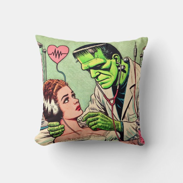 Coussin Retro Monster Love Comics (Recto)