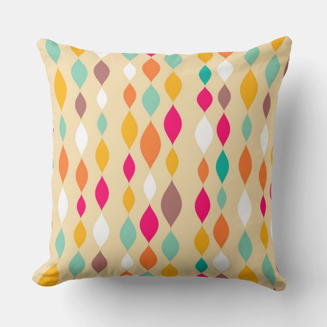 Coussin Rétro motif d'abrégé sur style (Recto)