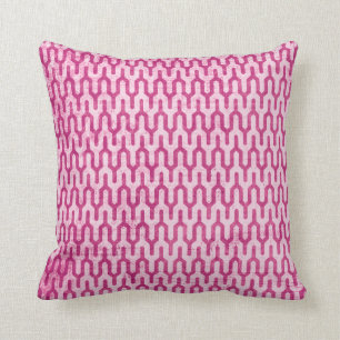 Coussin Rétro motif d'armure de Boho dans les roses