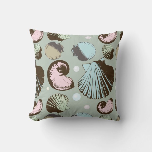 Coussin Rétro motif de coquillage (Recto)