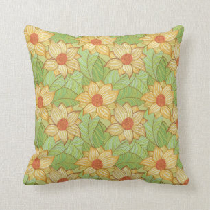 Coussin Rétro motif de magnolia