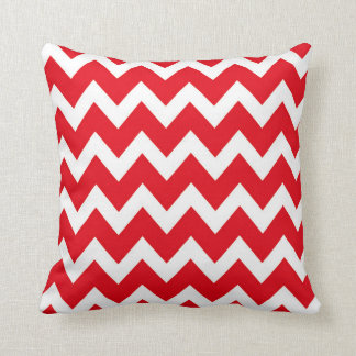 Coussin Rétro motif de zigzag ROUGE