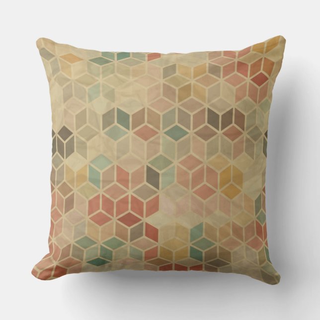 Coussin Rétro motif géométrique 5 (Recto)