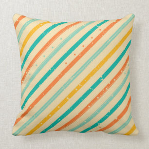 Coussin Rétro motif rayé grunge