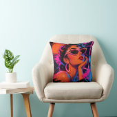 Coussin Rétro Néon (Chaise)