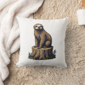 Coussin Retro Sloth Engraving Wildlife Shirt (3) (Couverture)