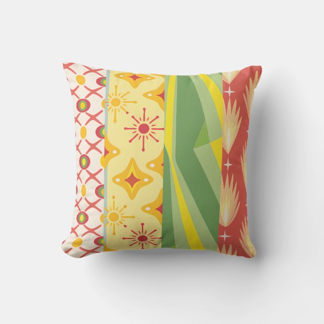 Coussin Retro Sunshine Patterns – Bold Colorful  (Recto)