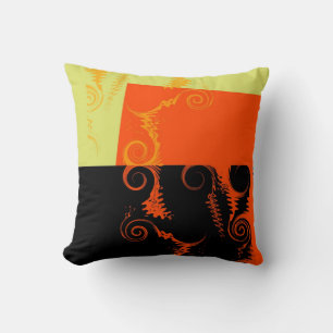 Coussin Retro Swirl Art Design Abstrait