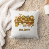 Coussin Retro Teacher THrow Pillow (Couverture)