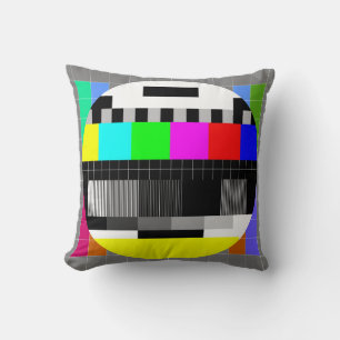 Coussin Retro TV pas d'illustration de signal.