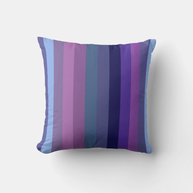 Coussin Retro Twilight Moody 70s Horizontal Stripes (Recto)