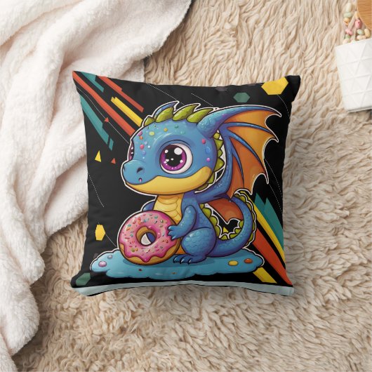 Coussin Rétro Vibing mignon Dragon Big Print (Couverture)