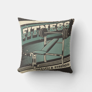 Coussin Retro Vintage Classic Fitness Poids