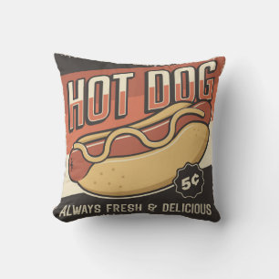 Coussin Retro Vintage Classic Grunge Chien chaud frais