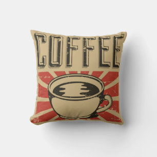 Coussin Retro Vintage classique Amateur de café Jeu d'orei