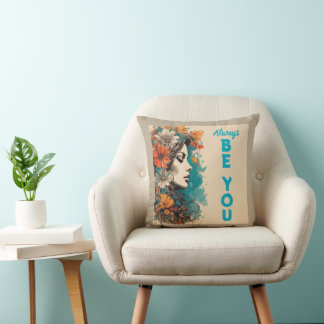 Coussin Rétro Vintage Flower Power