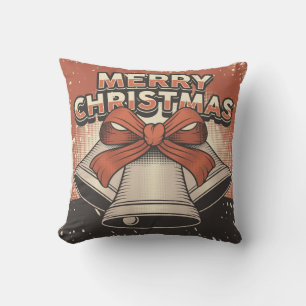 Coussin Retro Vintage Man Cave Bells de Noël