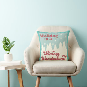 Coussin Retro Vintage Winter Wonderland Home Decor