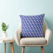 Coussin Rétro violet à bleu abstrait géométrique ambiance (Chaise)