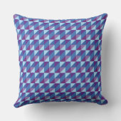 Coussin Rétro violet à bleu abstrait géométrique ambiance (Verso)