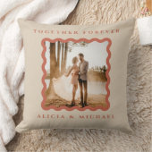 Coussin Retro Wavy Frame Terracotta Nouvelles mauvaises he (Couverture)