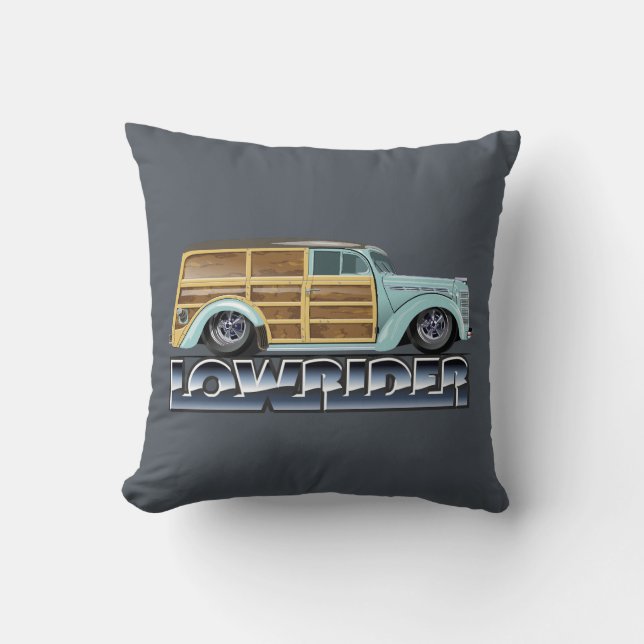 Coussin Rétro Woody Lowrider (Recto)