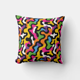 Coussin Retro y2k Aesthétique perles colorées Funky Abstra