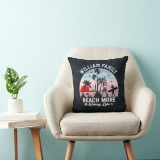 Coussin Retrouvailles Familiales D'Été Plage Personnalisée