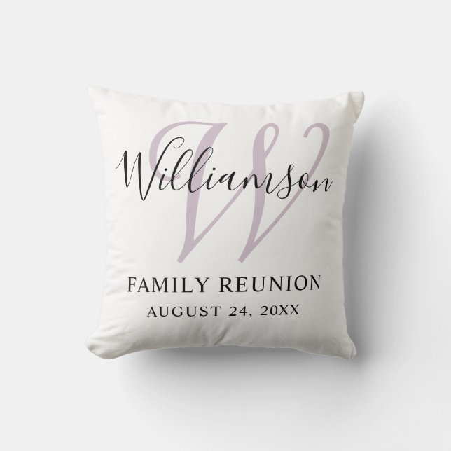 Coussin Réunion de famille Monogramme Simple (Recto)